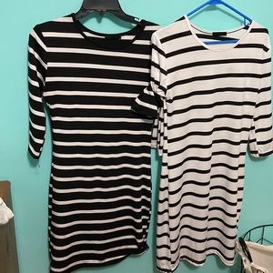 TWO bodycon dresses - sizes are M and Xl, however fit like a medium